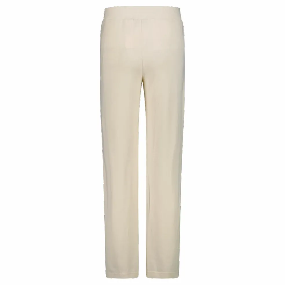 Pantaloni lunghi da donna in tessuto jersey mélange