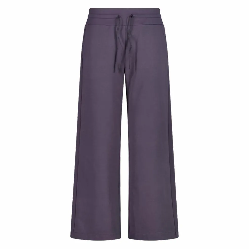 Pantaloni lunghi da donna in tessuto a maglia interlock