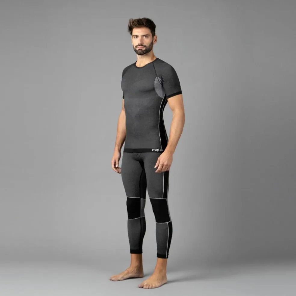 Pantaloni termici 3/4 senza cuciture da uomo