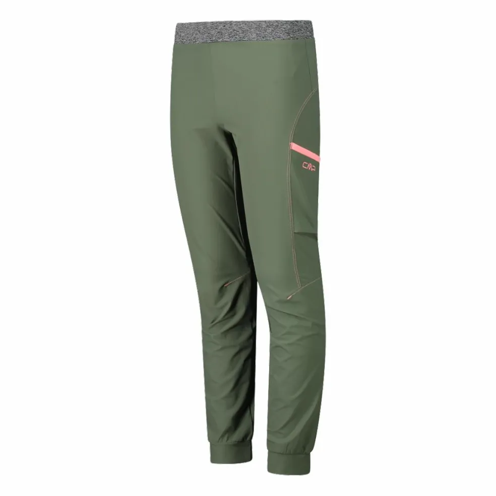 Pantaloni trekking in poliestere leggero stretch da bambina