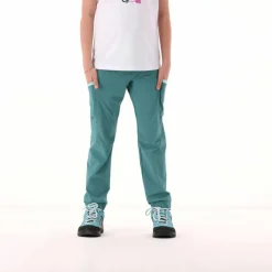 Pantaloni trekking in poliestere leggero stretch da bambina