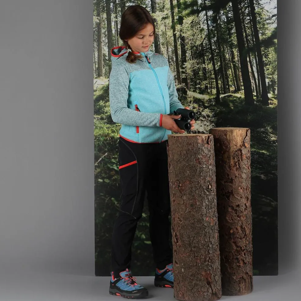 Pantaloni trekking in poliestere leggero stretch da bambina