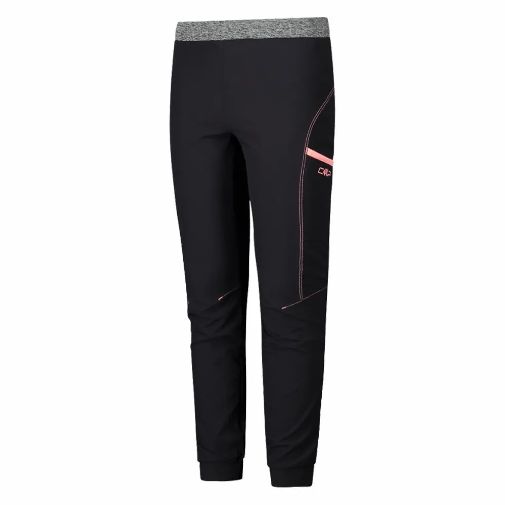 Pantaloni trekking in poliestere leggero stretch da bambina