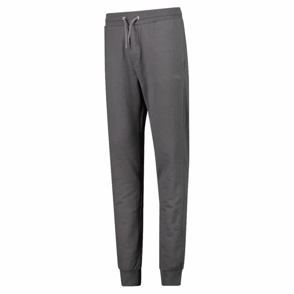 Pantaloni tuta da uomo in tessuto elasticizzato con polsino