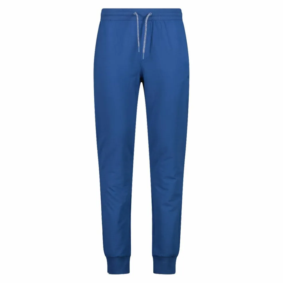 Pantaloni tuta da uomo in tessuto elasticizzato con polsino
