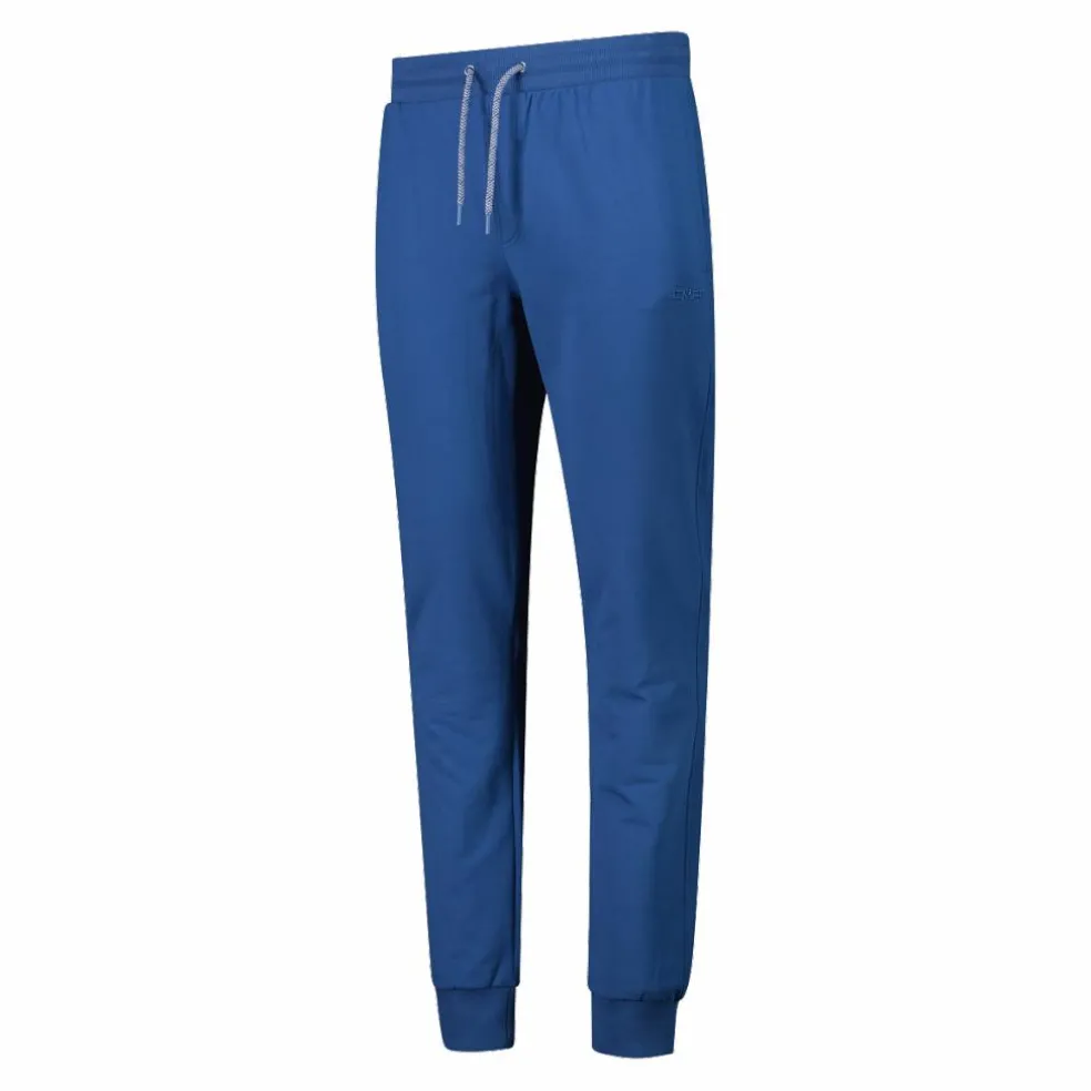 Pantaloni tuta da uomo in tessuto elasticizzato con polsino