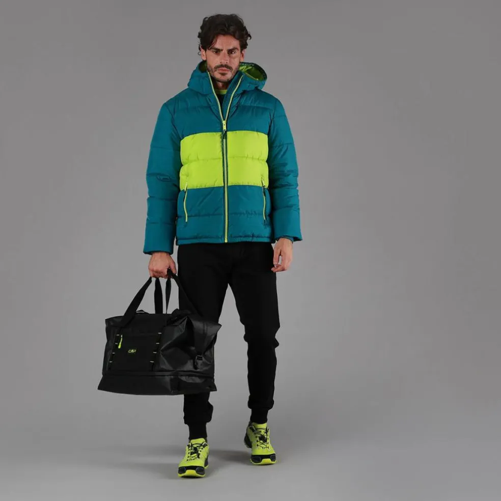 Pantaloni tuta da uomo in tessuto elasticizzato con polsino