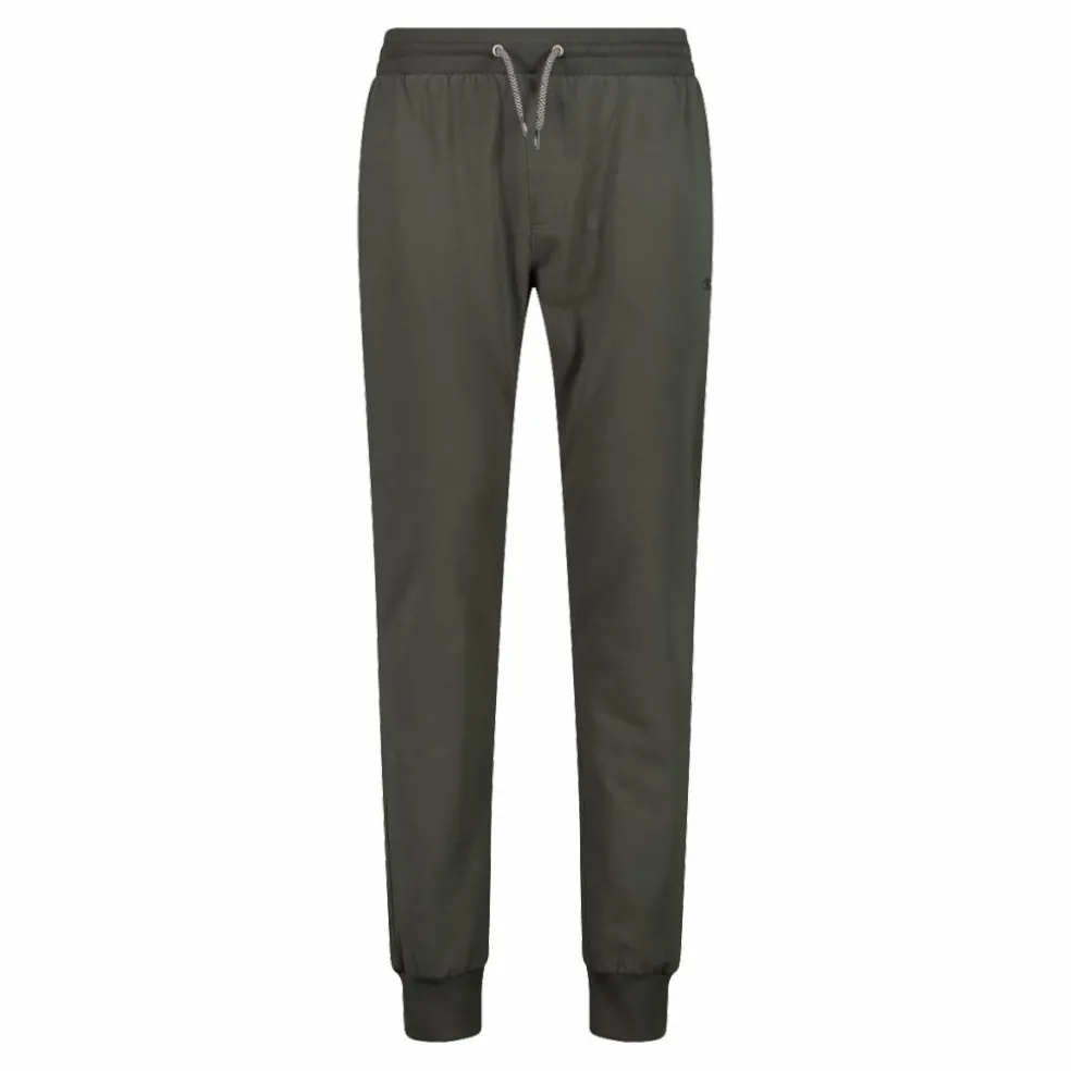 Pantaloni tuta da uomo in tessuto elasticizzato con polsino