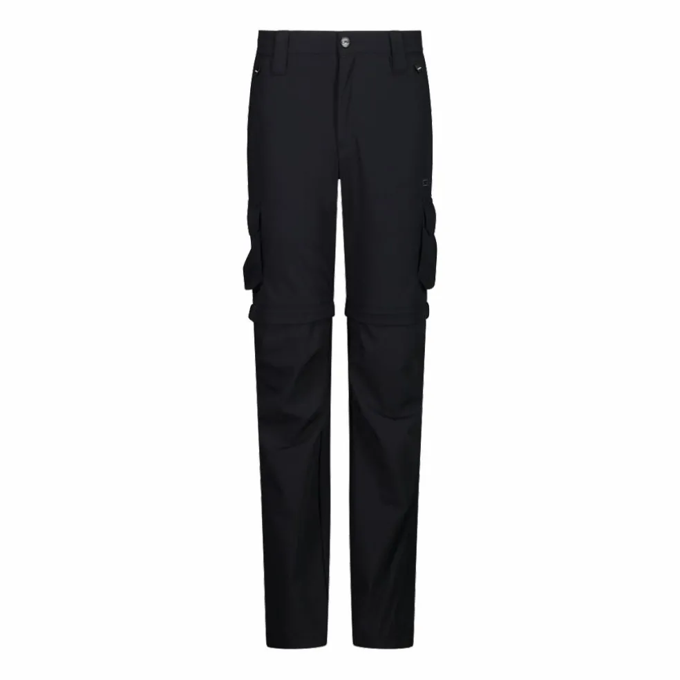 Pantaloni zip off cargo con tasconi laterali stretch da bambino