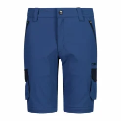 Pantaloni zip off cargo con tasconi laterali stretch da bambino