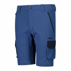 Pantaloni zip off cargo con tasconi laterali stretch da bambino