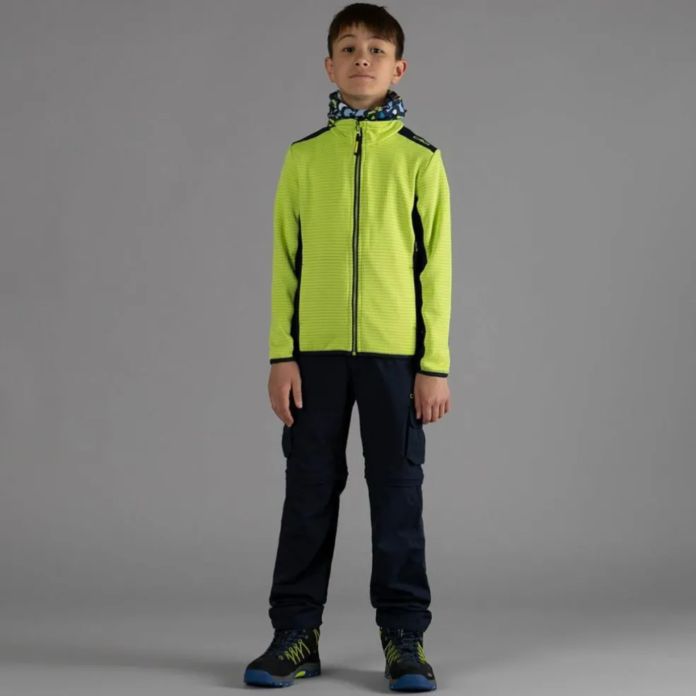 Pantaloni zip off cargo con tasconi laterali stretch da bambino