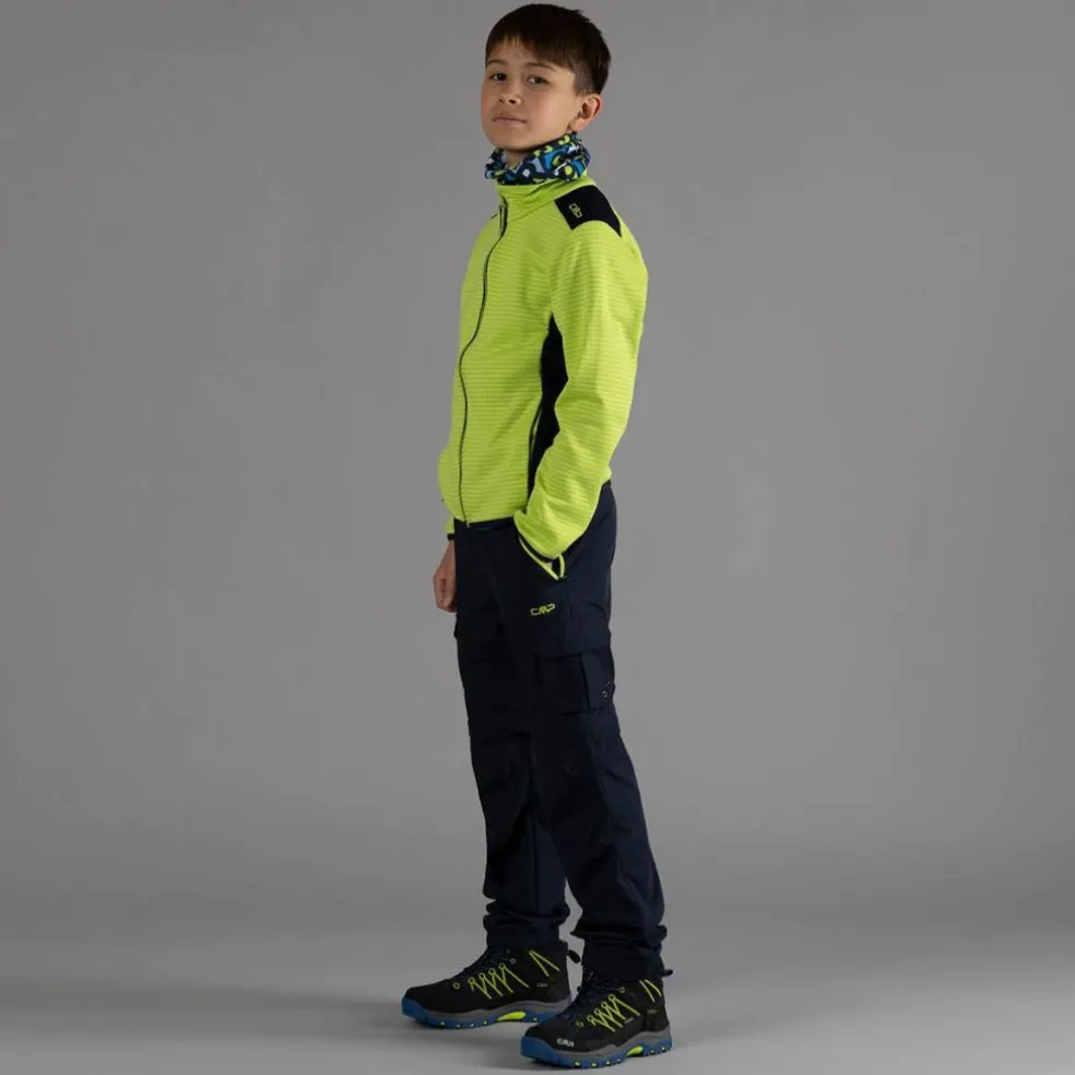 Pantaloni zip off cargo con tasconi laterali stretch da bambino