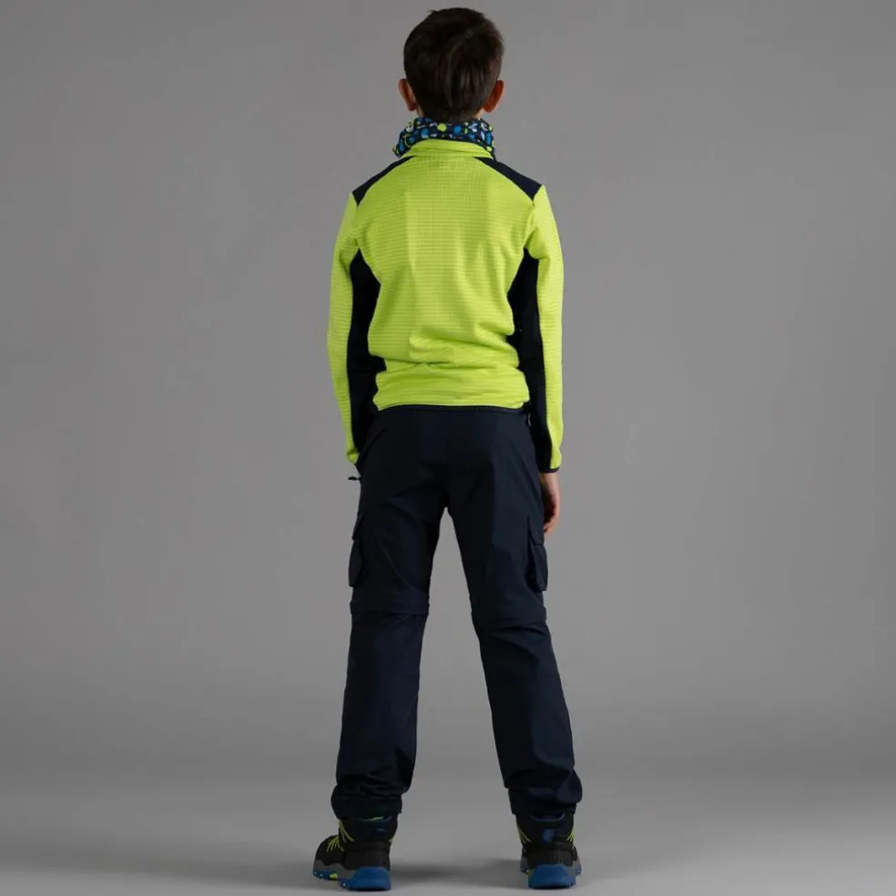 Pantaloni zip off cargo con tasconi laterali stretch da bambino
