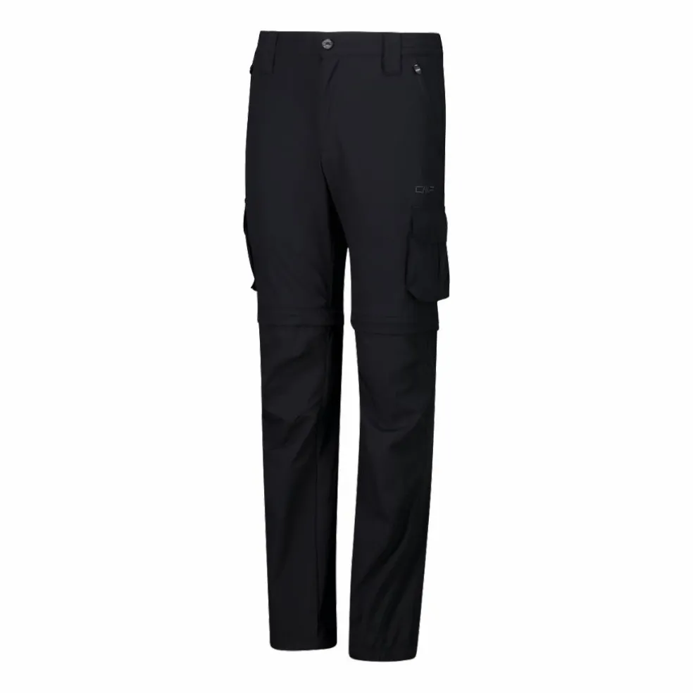 Pantaloni zip off cargo con tasconi laterali stretch da bambino