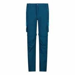 Pantaloni zip off cargo con tasconi laterali stretch da bambino