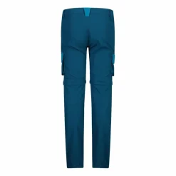 Pantaloni zip off cargo con tasconi laterali stretch da bambino