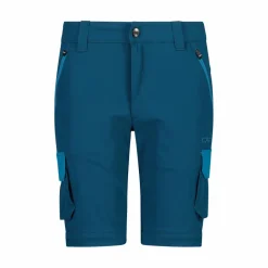 Pantaloni zip off cargo con tasconi laterali stretch da bambino