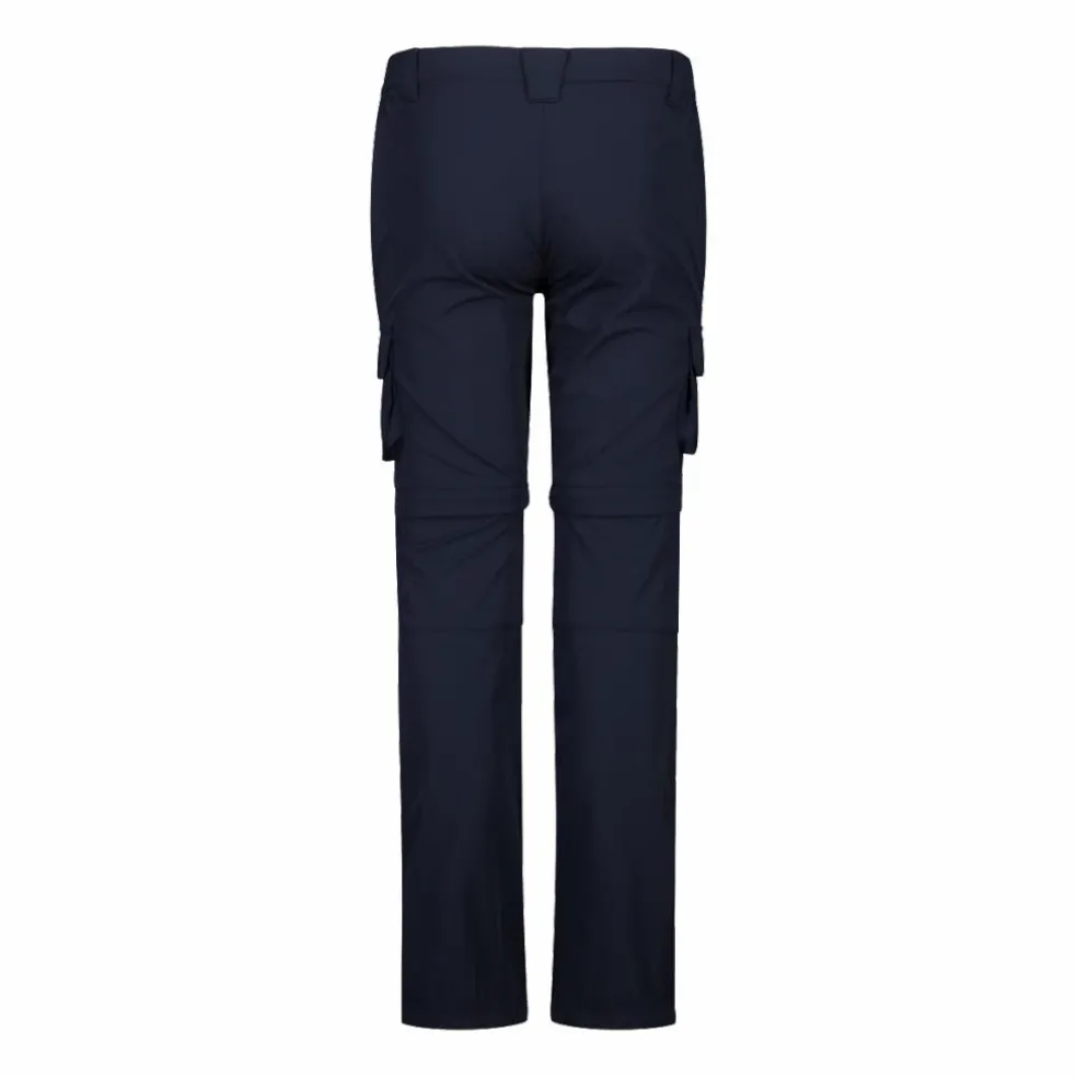 Pantaloni zip off cargo con tasconi laterali stretch da bambino