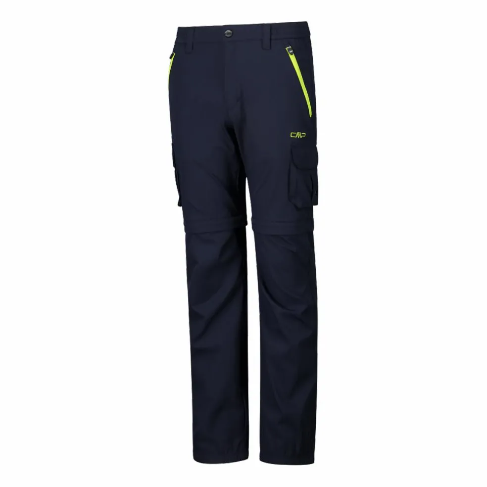 Pantaloni zip off cargo con tasconi laterali stretch da bambino