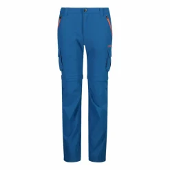 Pantaloni zip off cargo con tasconi laterali stretch da bambino