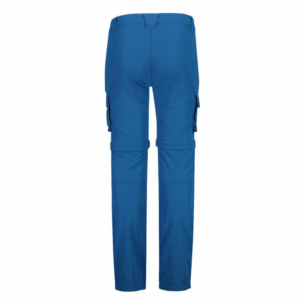 Pantaloni zip off cargo con tasconi laterali stretch da bambino