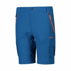Pantaloni zip off cargo con tasconi laterali stretch da bambino