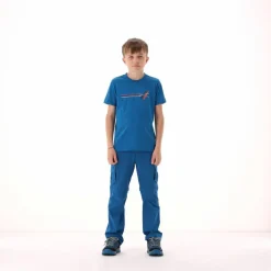 Pantaloni zip off cargo con tasconi laterali stretch da bambino