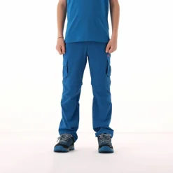 Pantaloni zip off cargo con tasconi laterali stretch da bambino