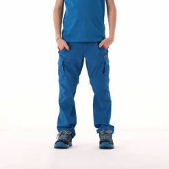 Pantaloni zip off cargo con tasconi laterali stretch da bambino