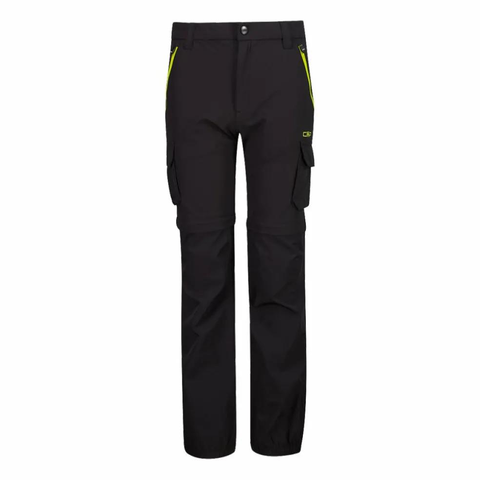 Pantaloni zip off cargo con tasconi laterali stretch da bambino
