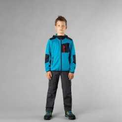 Pantaloni zip off cargo con tasconi laterali stretch da bambino
