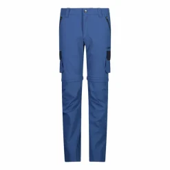 Pantaloni zip off cargo con tasconi laterali stretch da bambino