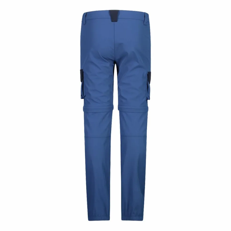 Pantaloni zip off cargo con tasconi laterali stretch da bambino