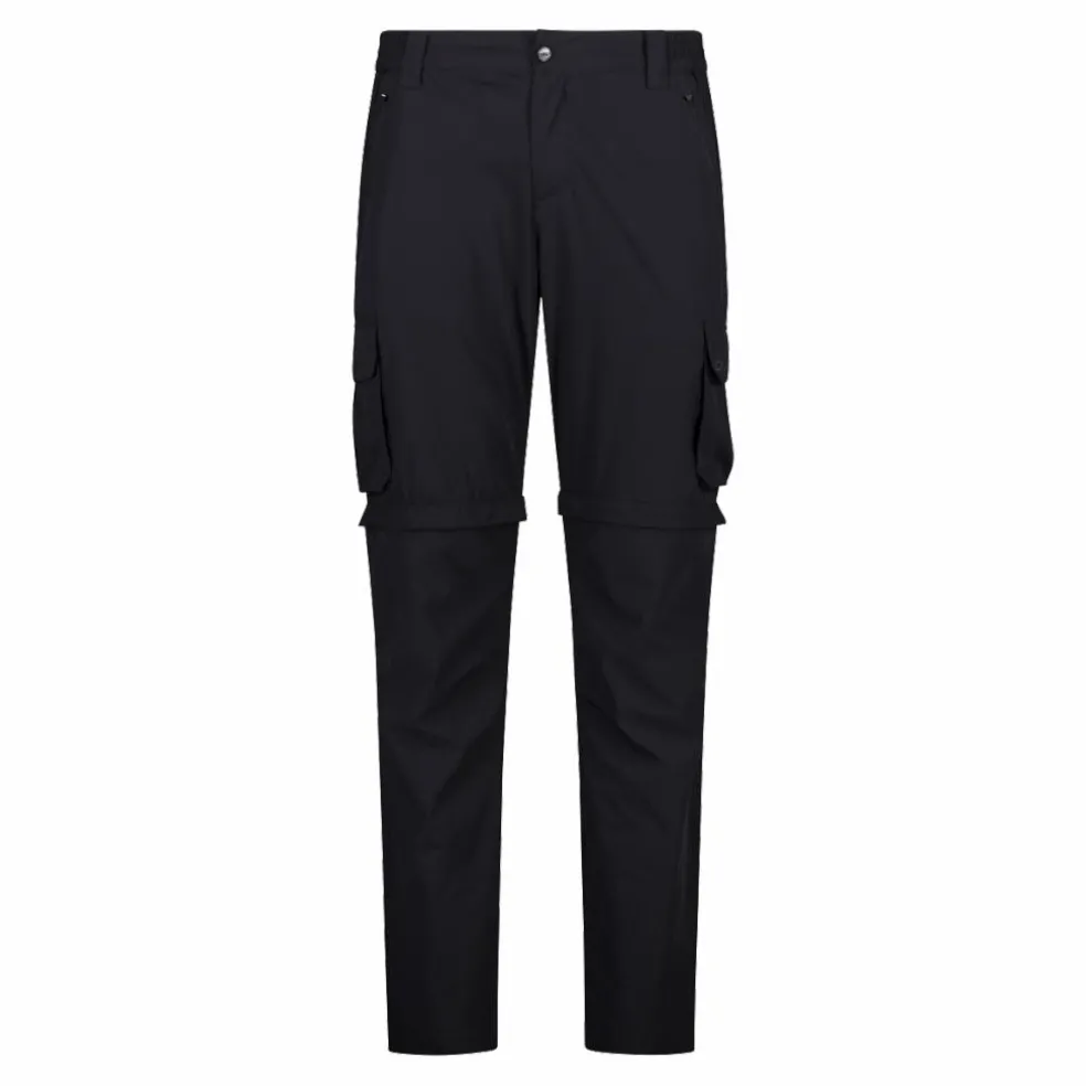 Pantaloni zip off con tasconi laterali stretch da uomo