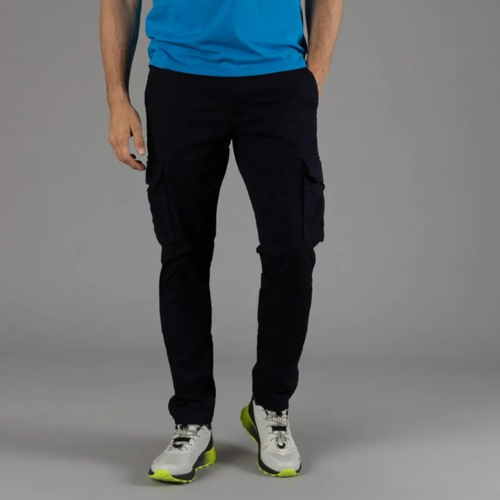 Pantaloni zip off con tasconi laterali stretch da uomo