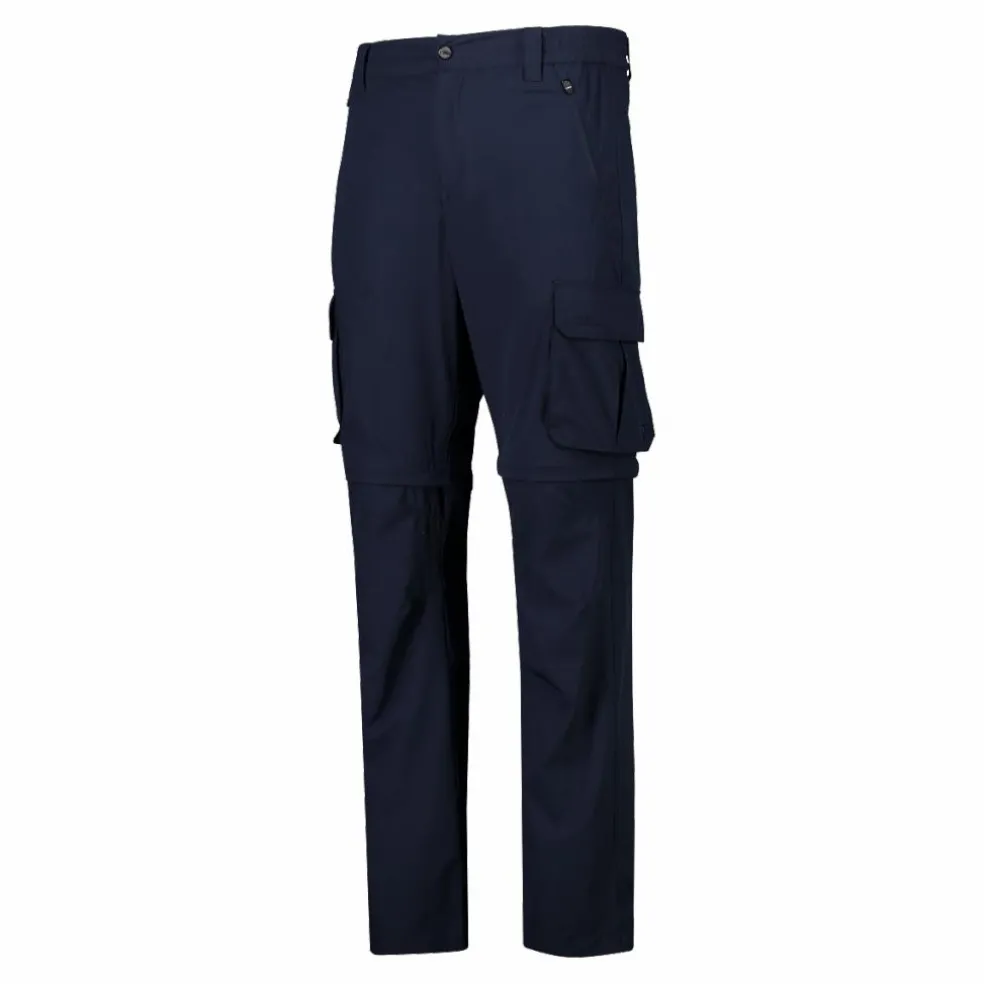 Pantaloni zip off con tasconi laterali stretch da uomo
