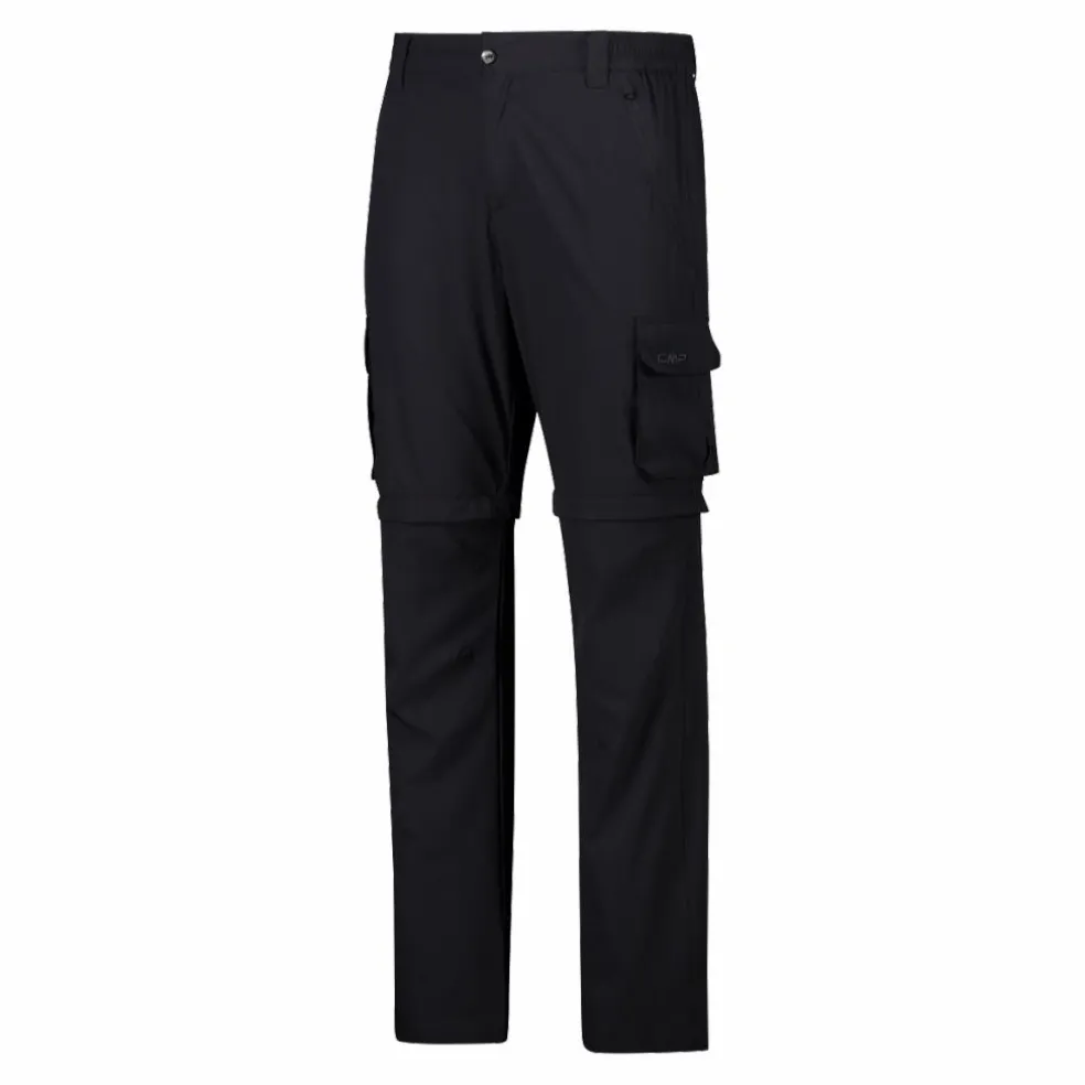 Pantaloni zip off con tasconi laterali stretch da uomo