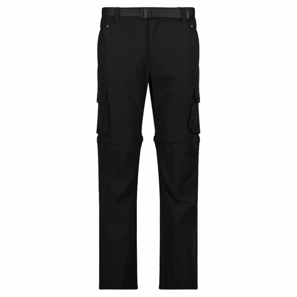Pantaloni zip off con tasconi laterali stretch da uomo