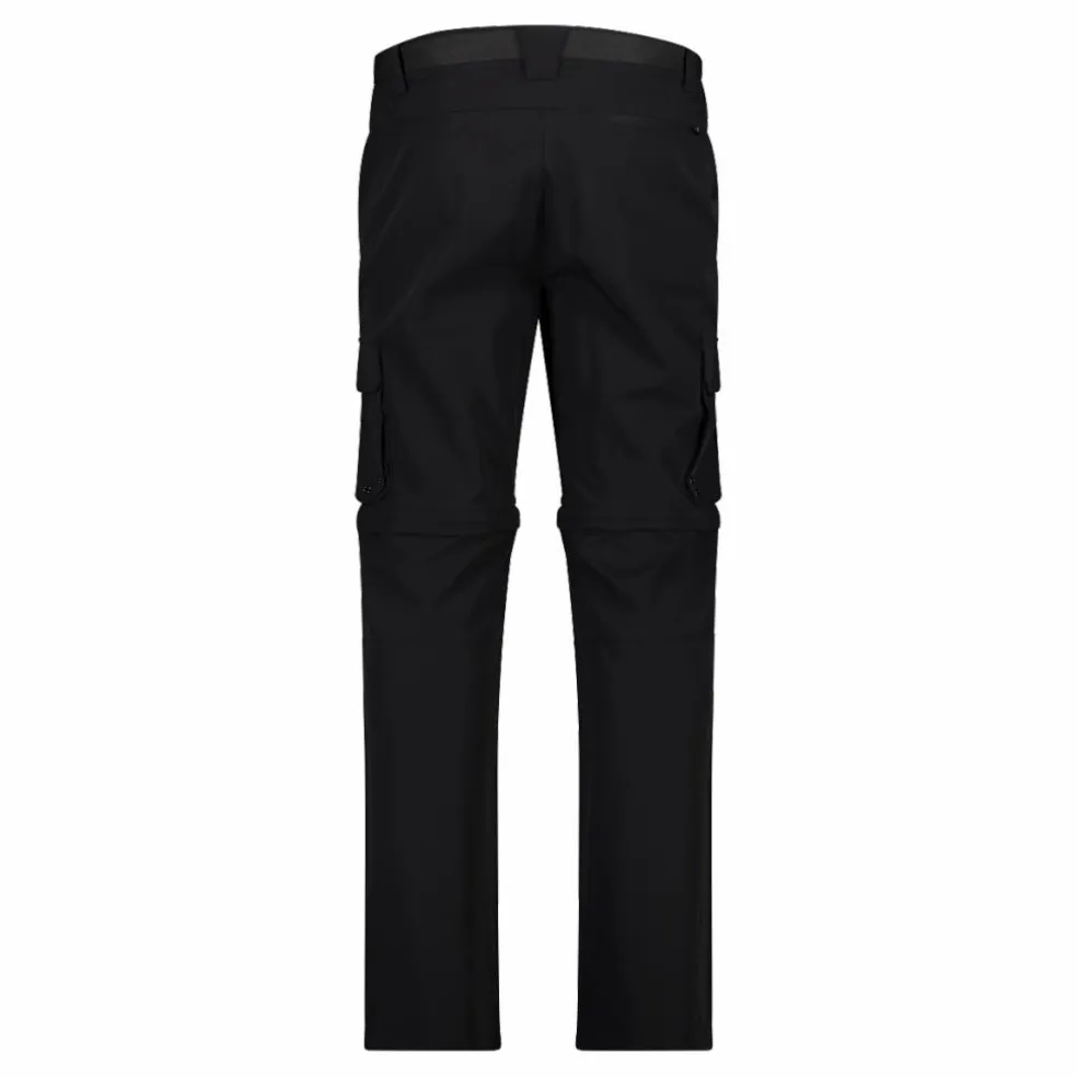 Pantaloni zip off con tasconi laterali stretch da uomo