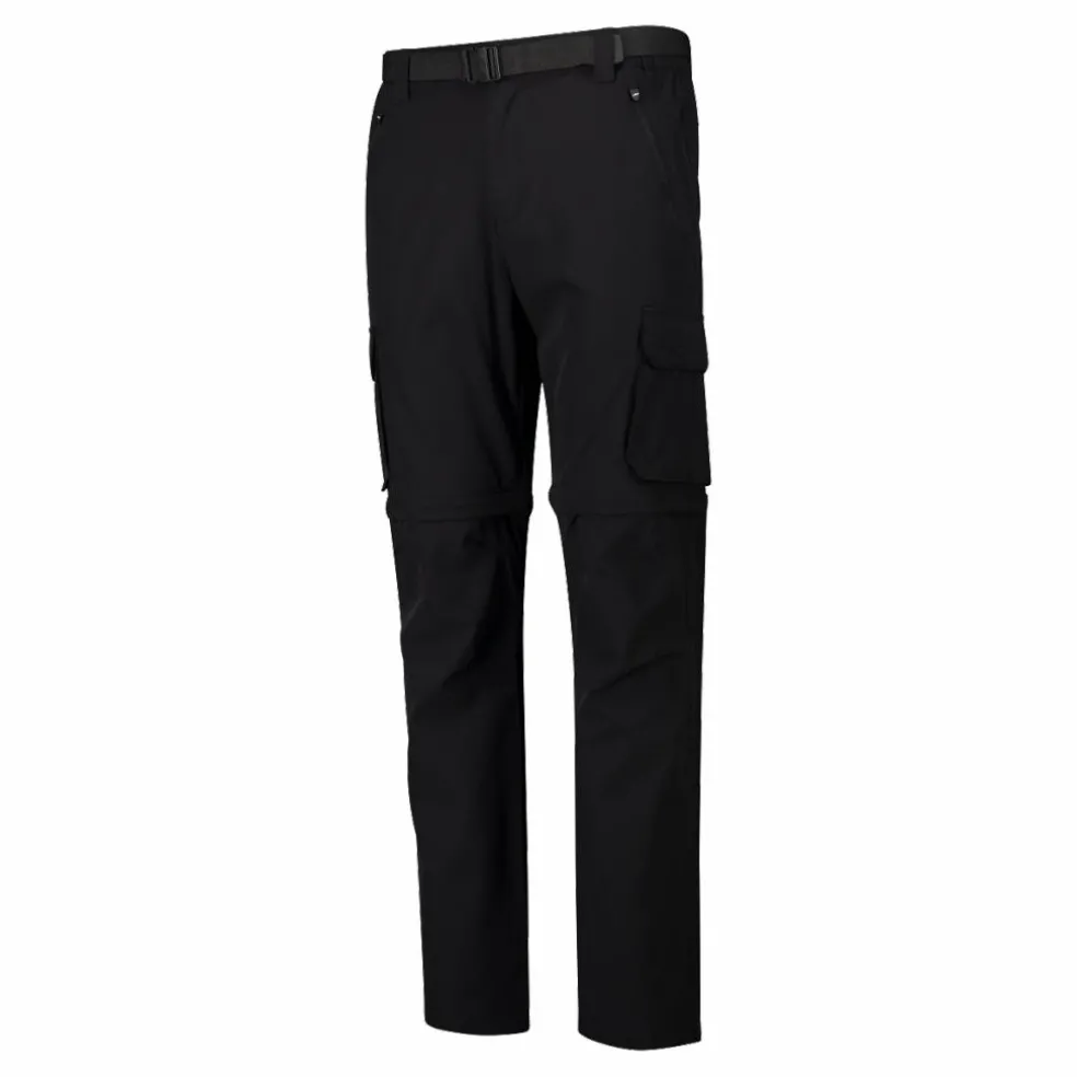 Pantaloni zip off con tasconi laterali stretch da uomo