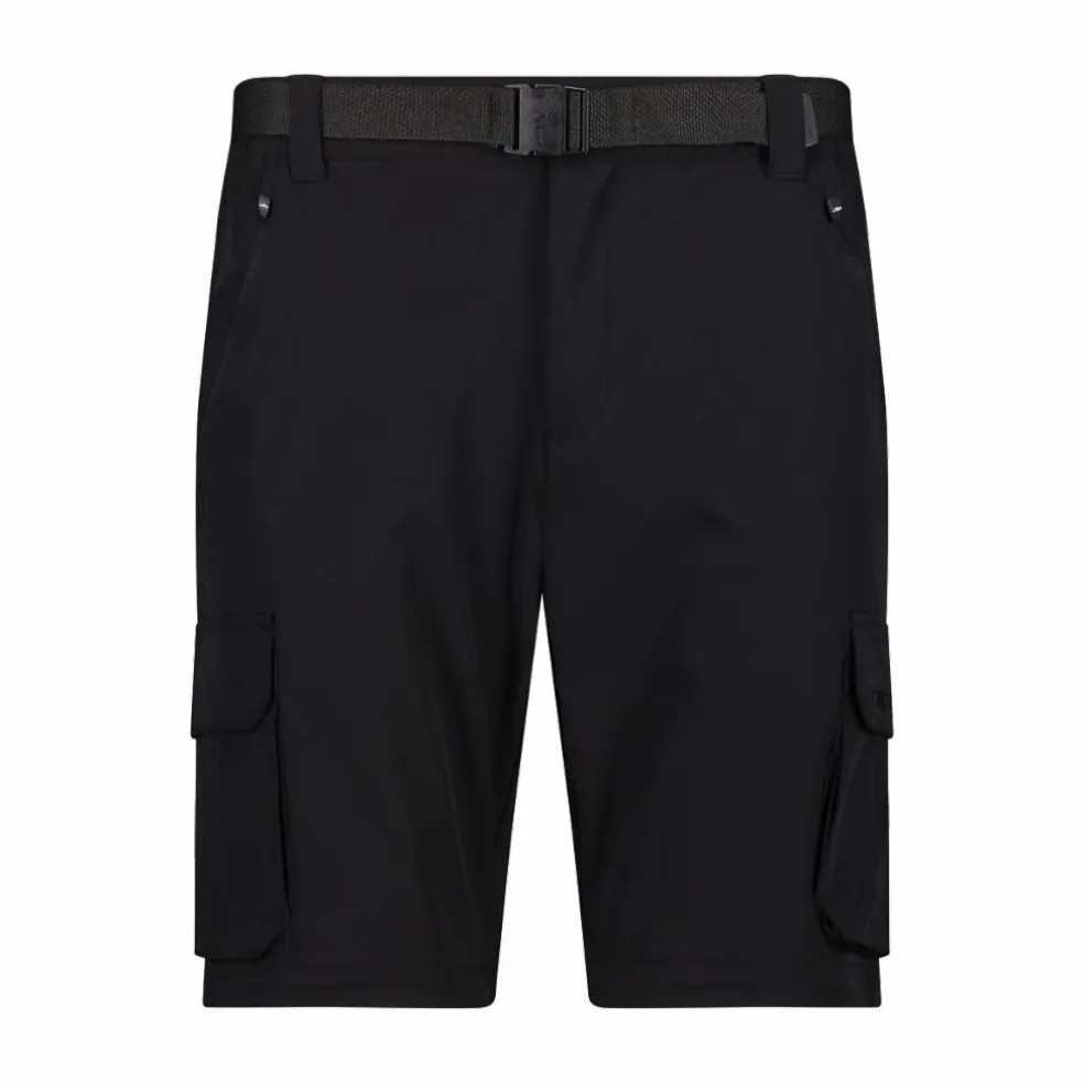 Pantaloni zip off con tasconi laterali stretch da uomo