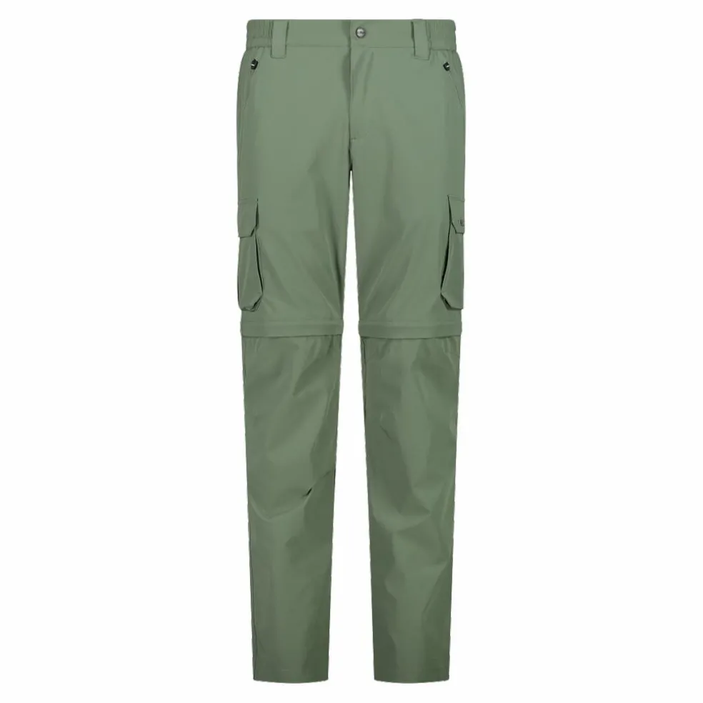Pantaloni zip off con tasconi laterali stretch da uomo