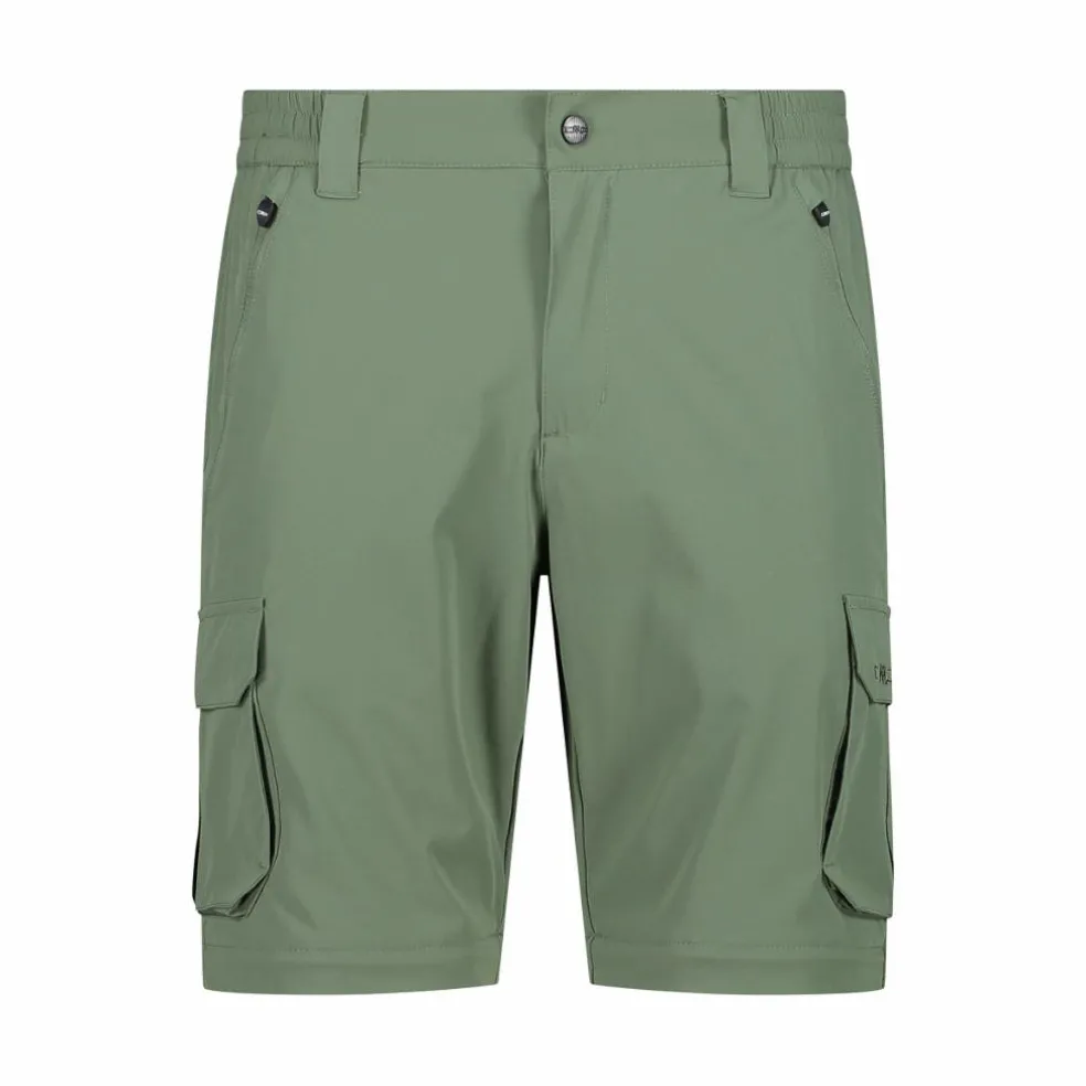 Pantaloni zip off con tasconi laterali stretch da uomo