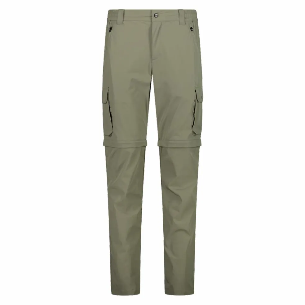Pantaloni zip off con tasconi laterali stretch da uomo