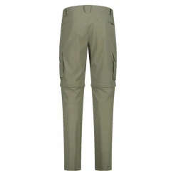 Pantaloni zip off con tasconi laterali stretch da uomo