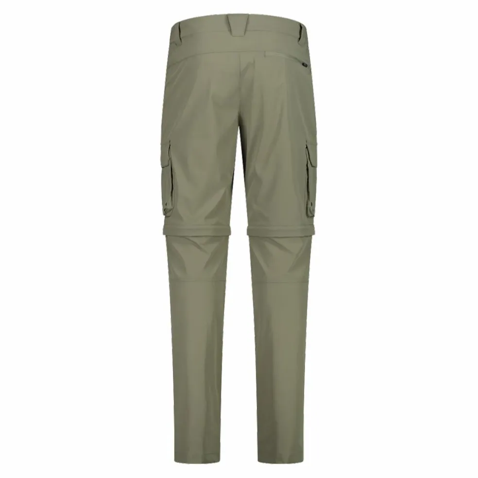 Pantaloni zip off con tasconi laterali stretch da uomo