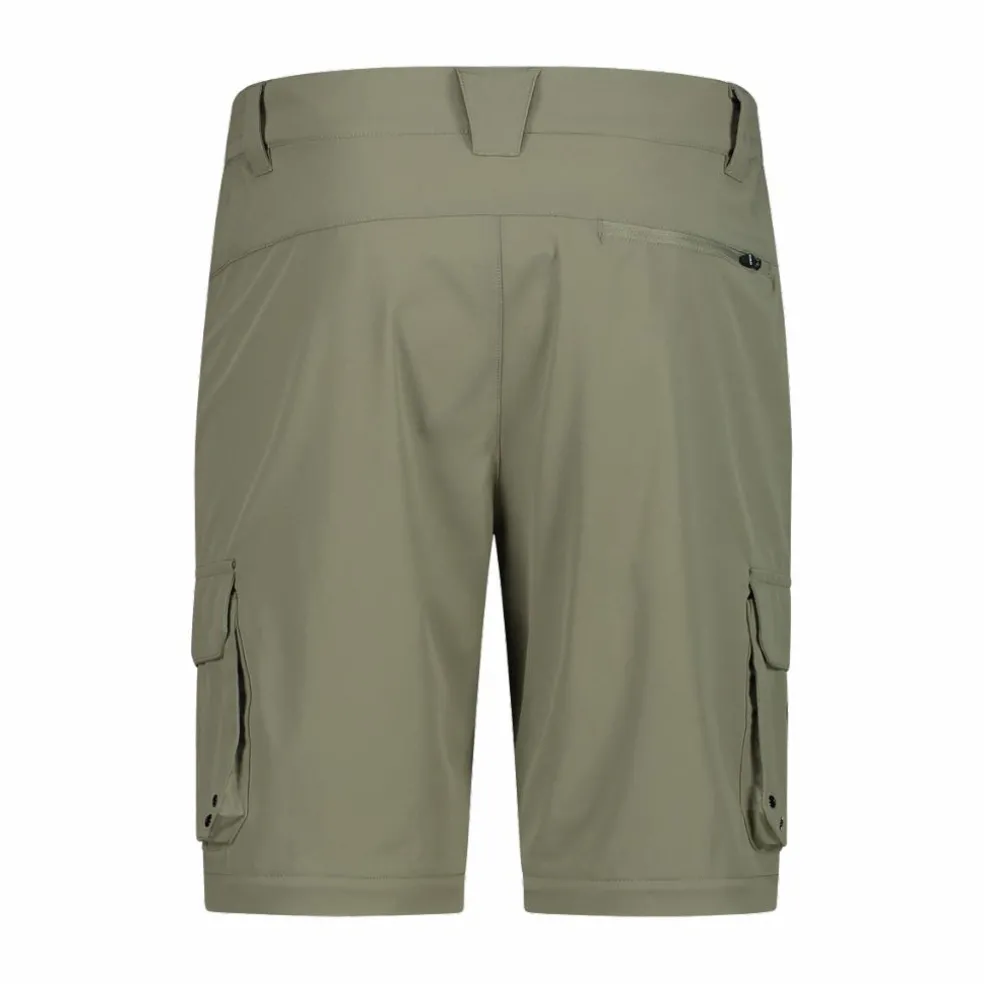 Pantaloni zip off con tasconi laterali stretch da uomo