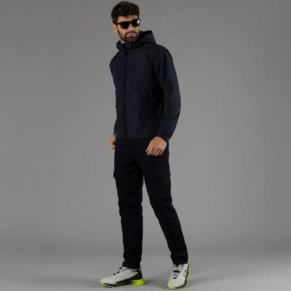 Pantaloni zip off con tasconi laterali stretch da uomo