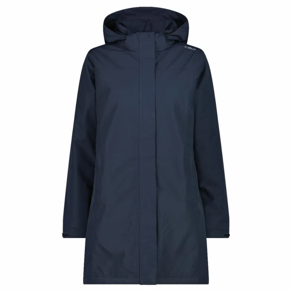 Parka impermeabile da donna in ripstop con cappuccio staccabile